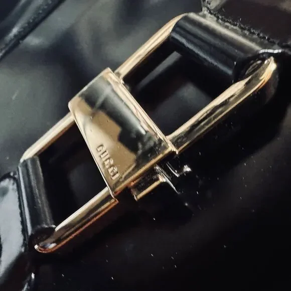 Auth Vtg GUCCI Black Patent Leather Jackie Bag - Picture 16 of 16